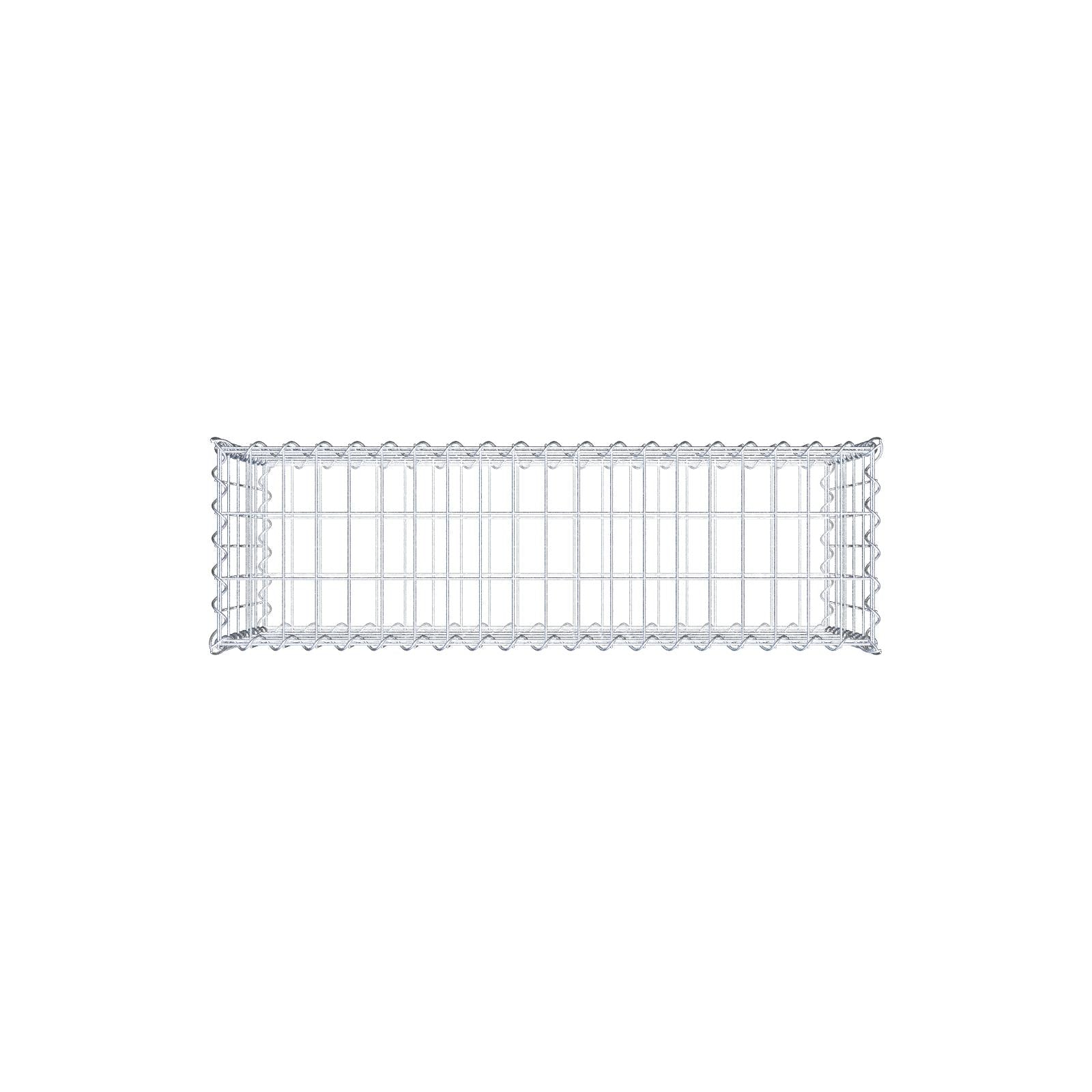 Set van 2 schanskorven 100 cm x 50 cm x 30 cm (L x H x D), maaswijdte 5 x 10 cm, spiraalvormig