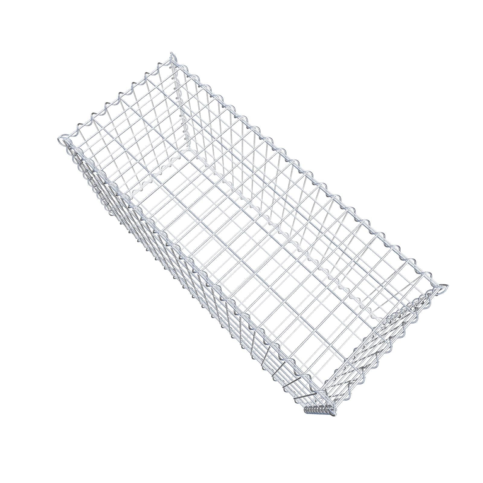 Lot de 2 gabions 100 cm x 50 cm x 40 cm (L x H x P), mailles 5 x 10 cm, spirale