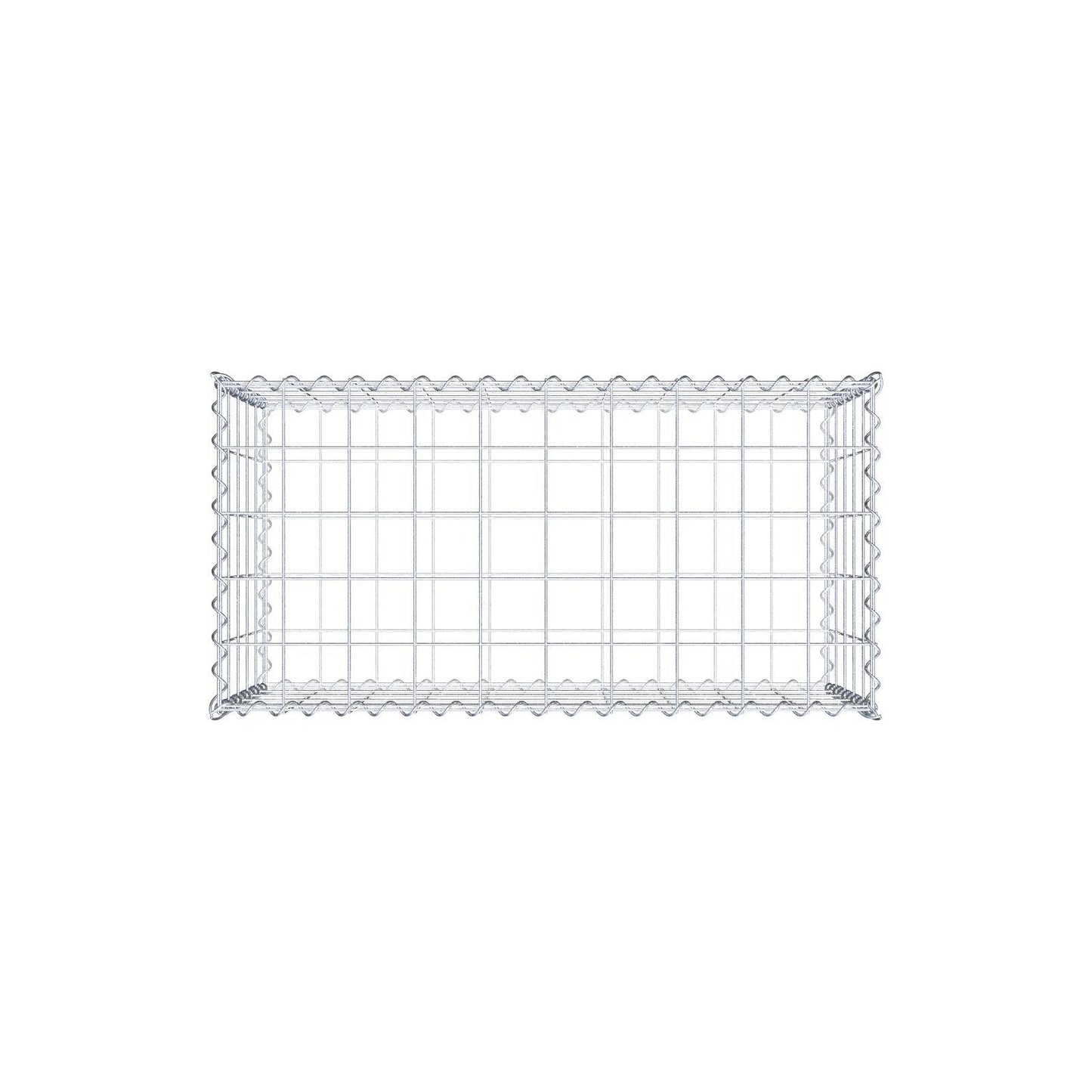 Sats med 2 gabioner 100 cm x 50 cm x 50 cm (L x H x D), maskstorlek 10 x 10 cm, spiral