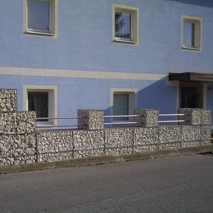 Sats med 2 gabioner 100 cm x 50 cm x 50 cm (L x H x D), maskstorlek 5 x 10 cm, spiral