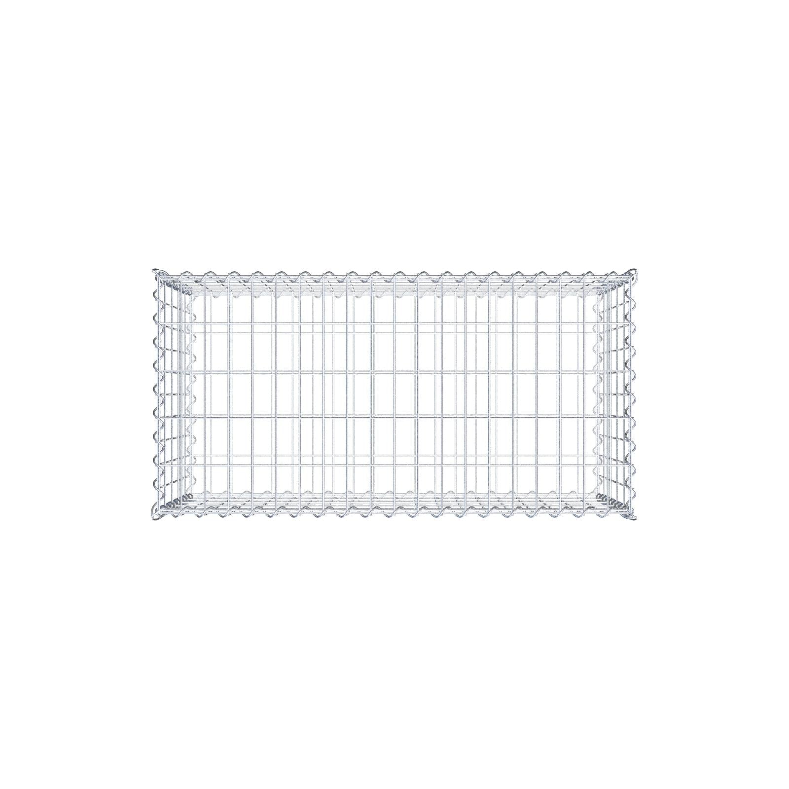 Set van 2 schanskorven 100 cm x 50 cm x 50 cm (L x H x D), maaswijdte 5 x 10 cm, spiraalvormig