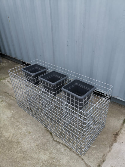 Columna de flores 3, altura 62 cm base 127 x 52 cm MW 5 x 5 cm, galvanizada en caliente incl. maceta