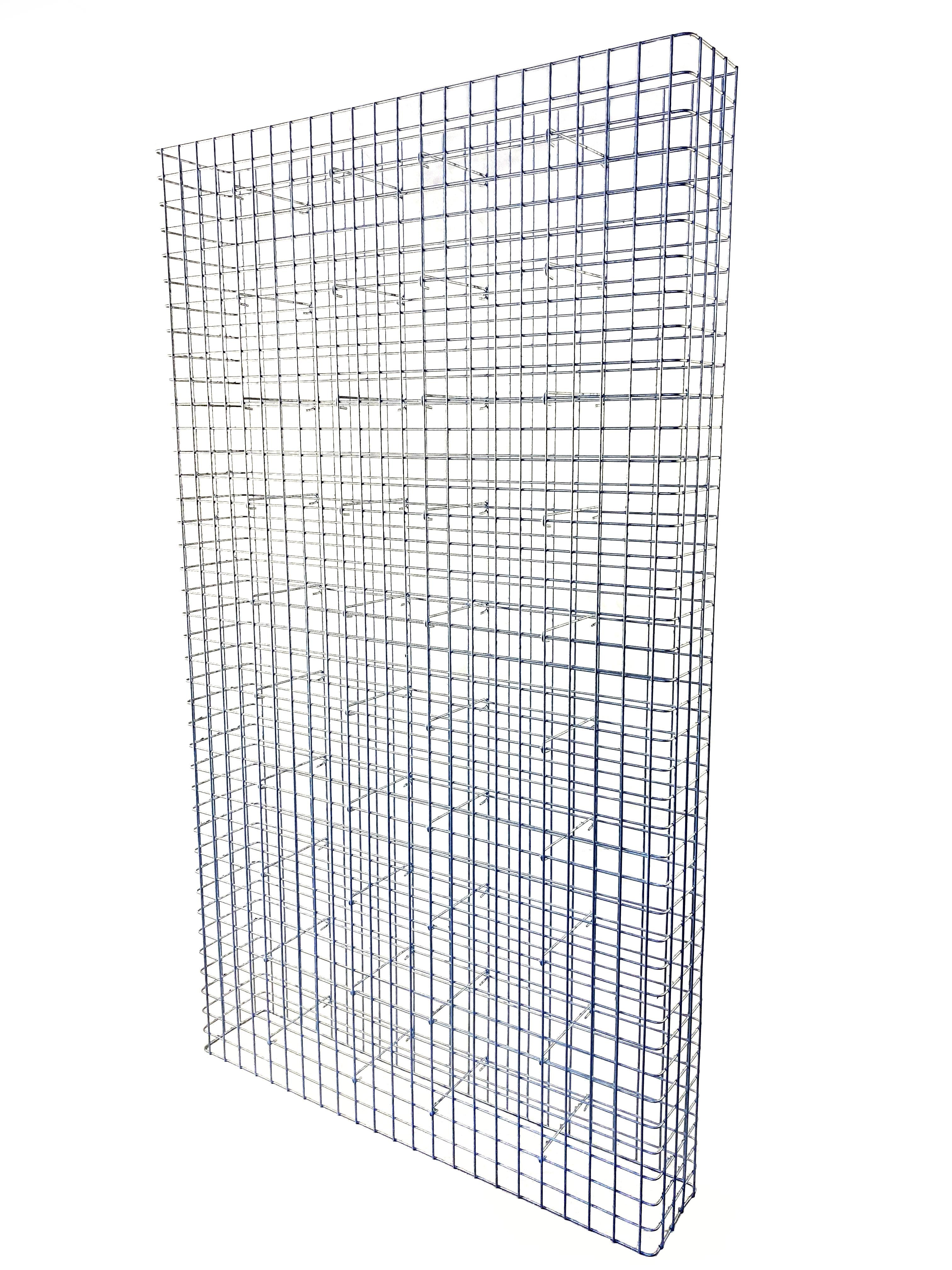 Varmförzinkad gabion 117 cm x 200 cm x 22 cm, maskstorlek 5 cm x 5 cm, helsvetsad