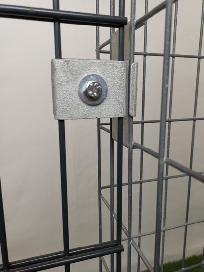 Klammer mit Zaunhalter 5 x 10 cm, für Doppelstabmatte, verzinkt