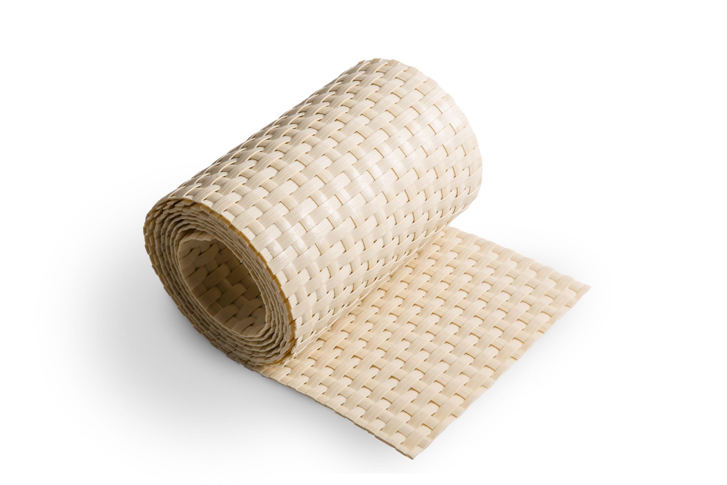 Polyrattan privacy strips in beige MW 5 x 20 cm