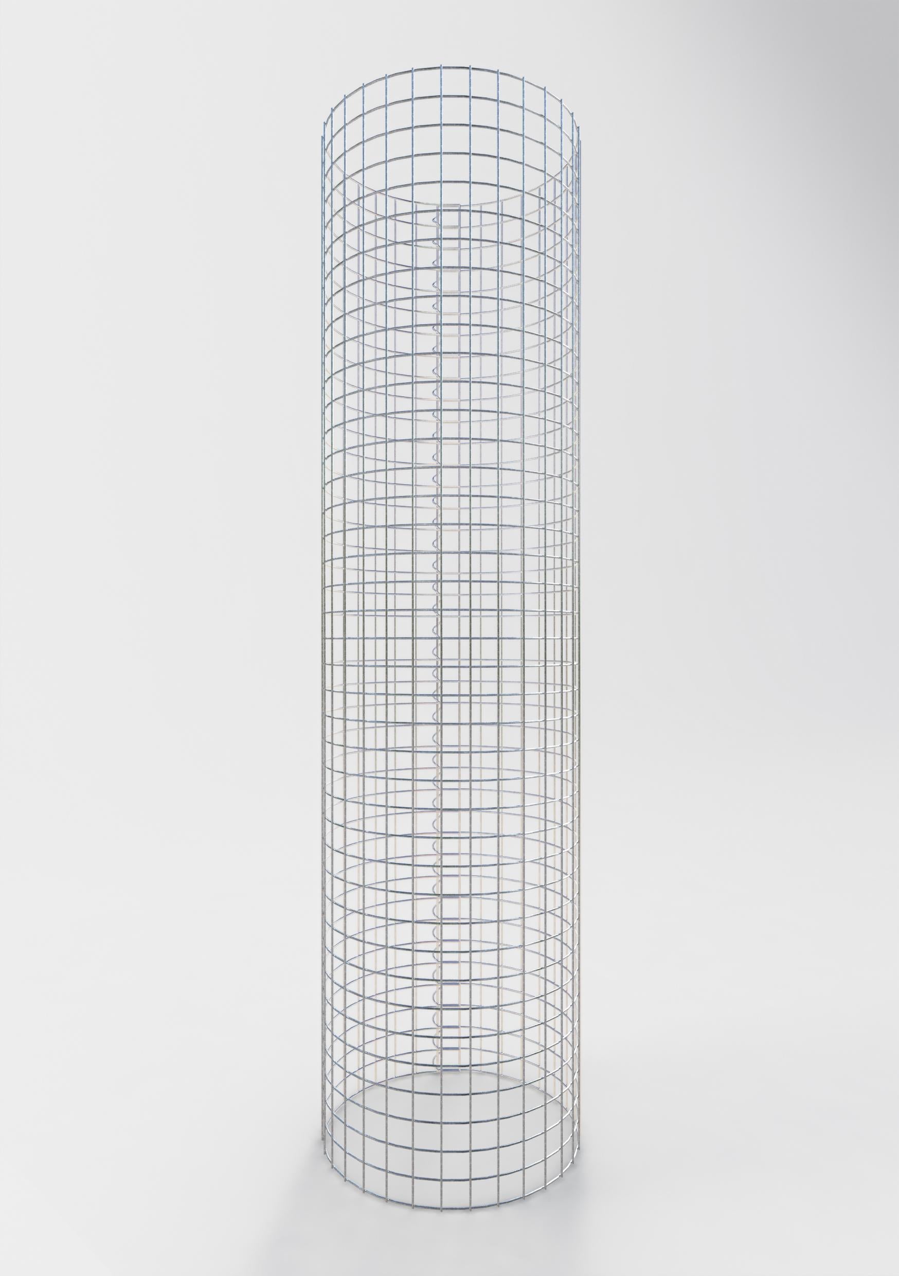 Gabion column around 52 cm diameter, 200 cm height, mesh size 5 cm x 5 cm