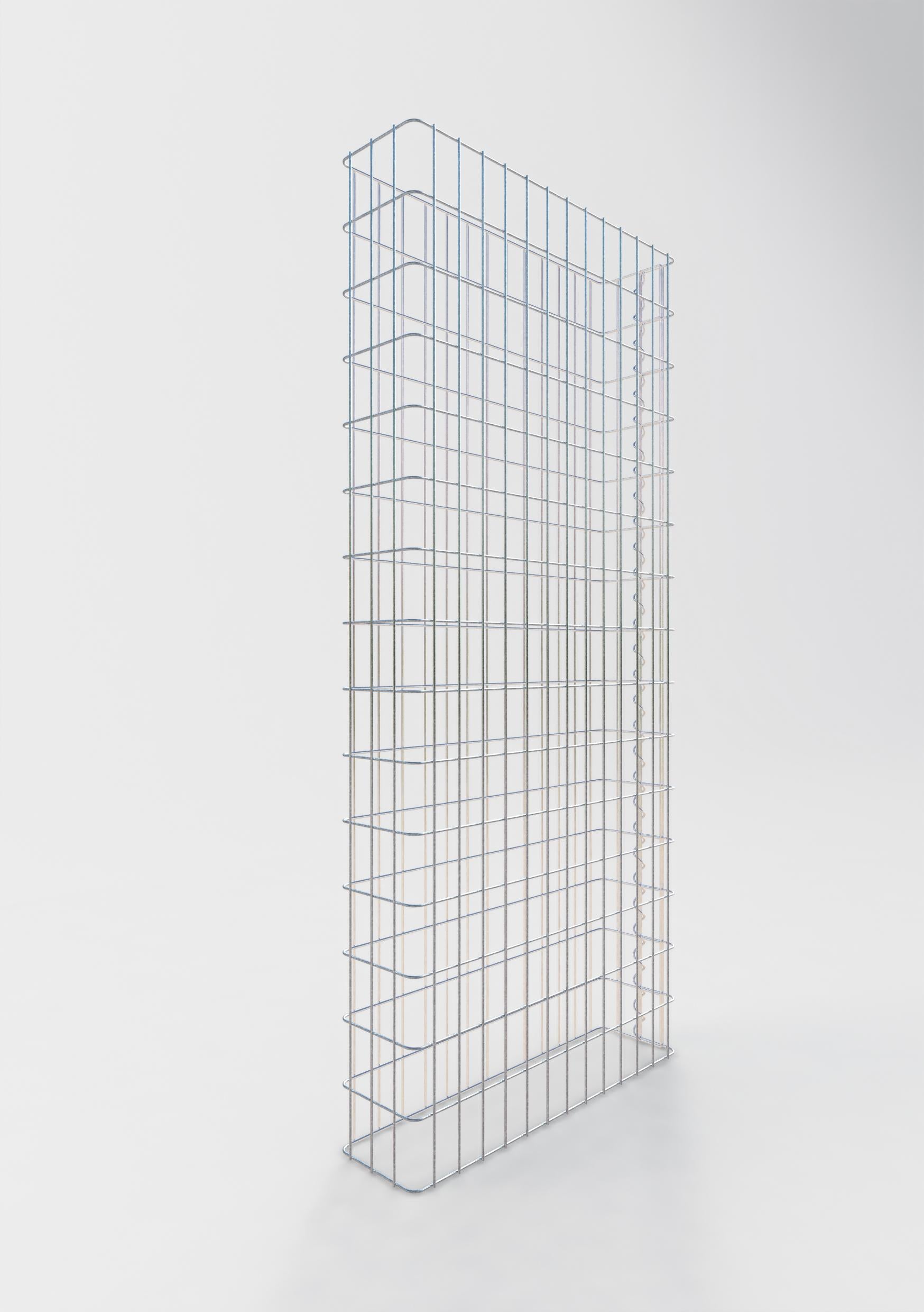 Clôture en gabion Longueur 67 cm, hauteur 200 cm, profondeur 17 cm, mailles 5 x 10 cm