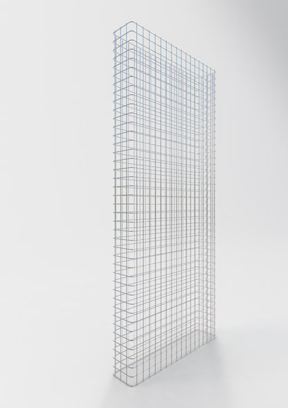 Gabion hegn længde 87 cm, højde 200 cm, dybde 17 cm, maskestørrelse 5 x 5 cm