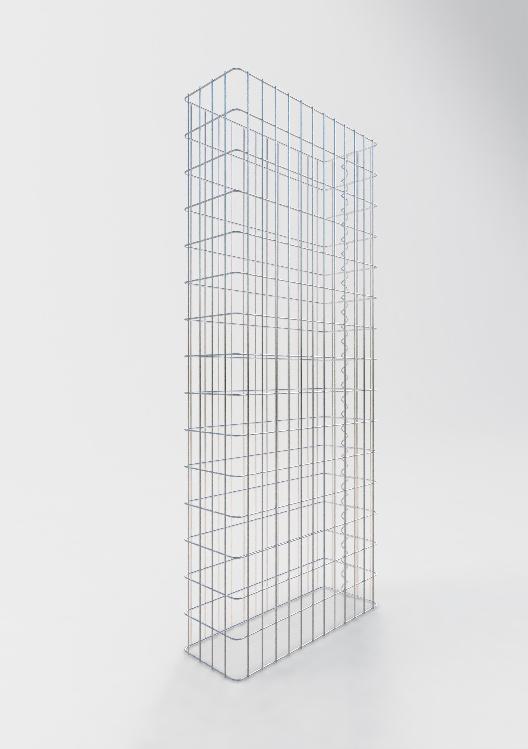 Clôture en gabion Longueur 62 cm, hauteur 160 cm, profondeur 22 cm, mailles 5 x 10 cm