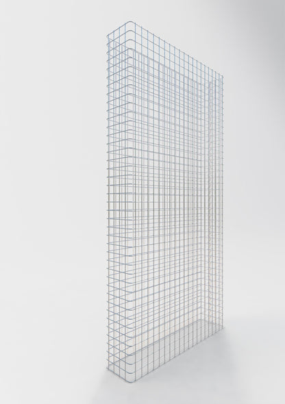 Recinzione in gabbioni lunghezza 102 cm, altezza 200 cm, profondità 22 cm, maglia 5 x 5 cm