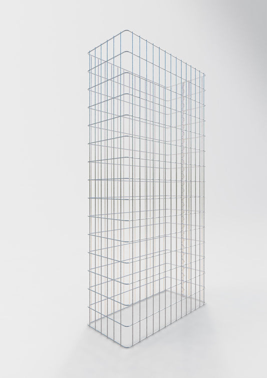 Recinzione in gabbioni lunghezza 72 cm, altezza 200 cm, profondità 32 cm, maglia 5 x 10 cm