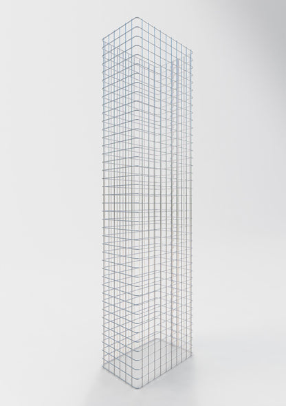 Gabionenzaun Länge 52 cm, Höhe 160 cm, Tiefe 32 cm, Maschenweite 5 x 5 cm