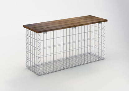 Banco de jardín gavión espiral CUMARU MW 5 x 10 cm 105 x 50 x 30 cm