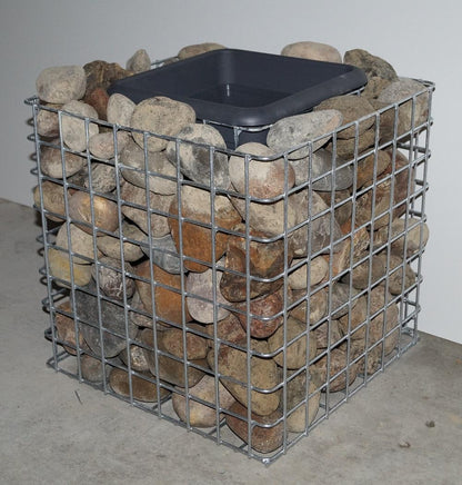 Columna de flores Altura 42 cm Base 42 x 42 cm MW 5 x 5 cm, galvanizado en caliente incl. maceta