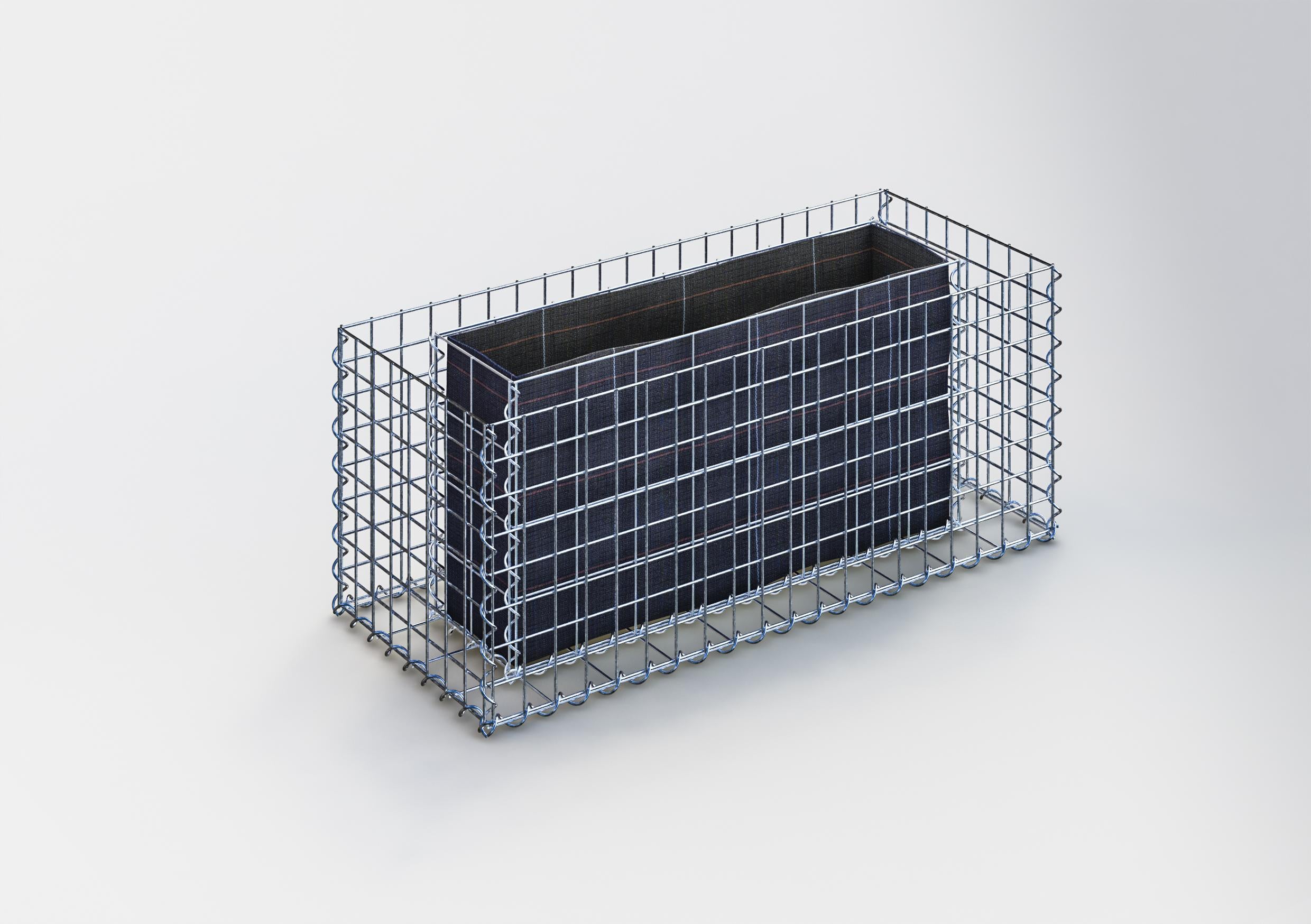 Højseng firkantet 100 cm x 40 cm x 40 cm (L x H x D), maskestørrelse 5 x 5 cm, vægtykkelse 10 cm