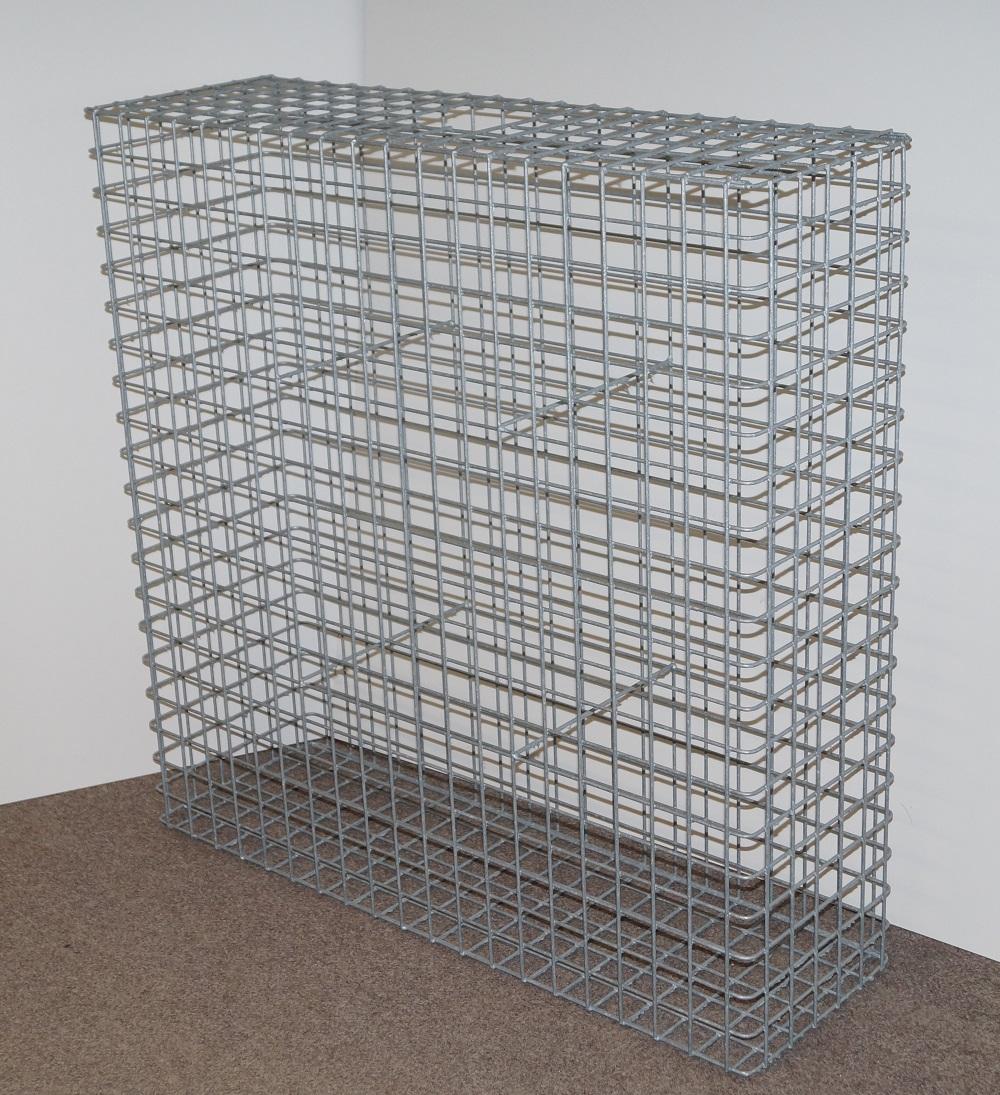 Varmförzinkad gabion 102 cm x 102 cm x 32 cm, maskstorlek 5 cm x 5 cm, helsvetsad