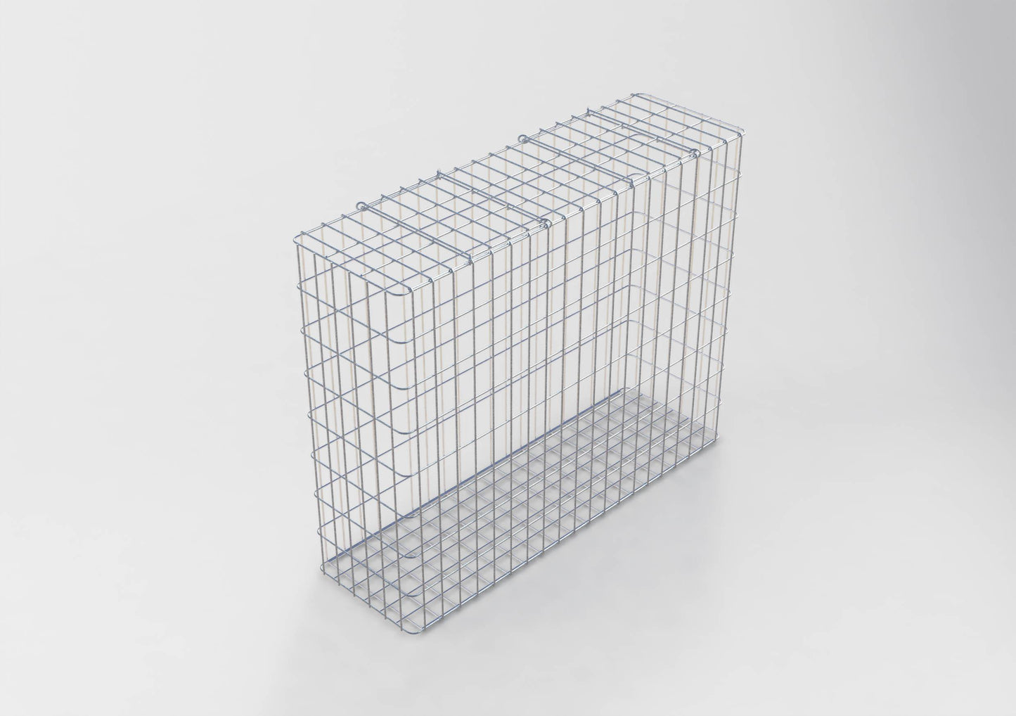Gabion hot-dip galvanized 102 cm x 82 cm x 32 cm, mesh size 5 cm x 10 cm, fully welded