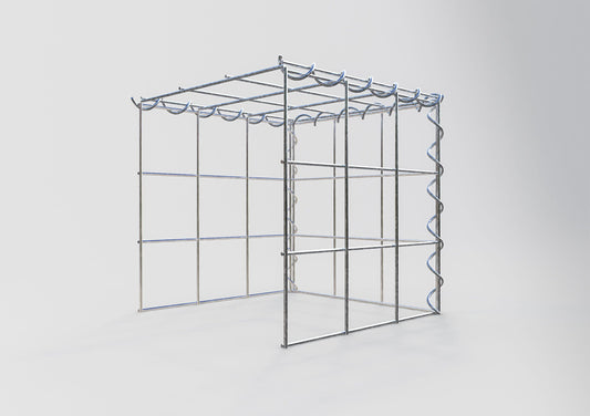 Anbaugabione Typ 4 30 cm x 30 cm x 30 cm (L x H x T), Maschenweite 10 cm x 10 cm, Spirale