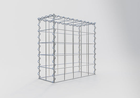 Gabion rapporté type 3 50 cm x 50 cm x 20 cm (L x H x P), mailles 10 cm x 10 cm, spirale