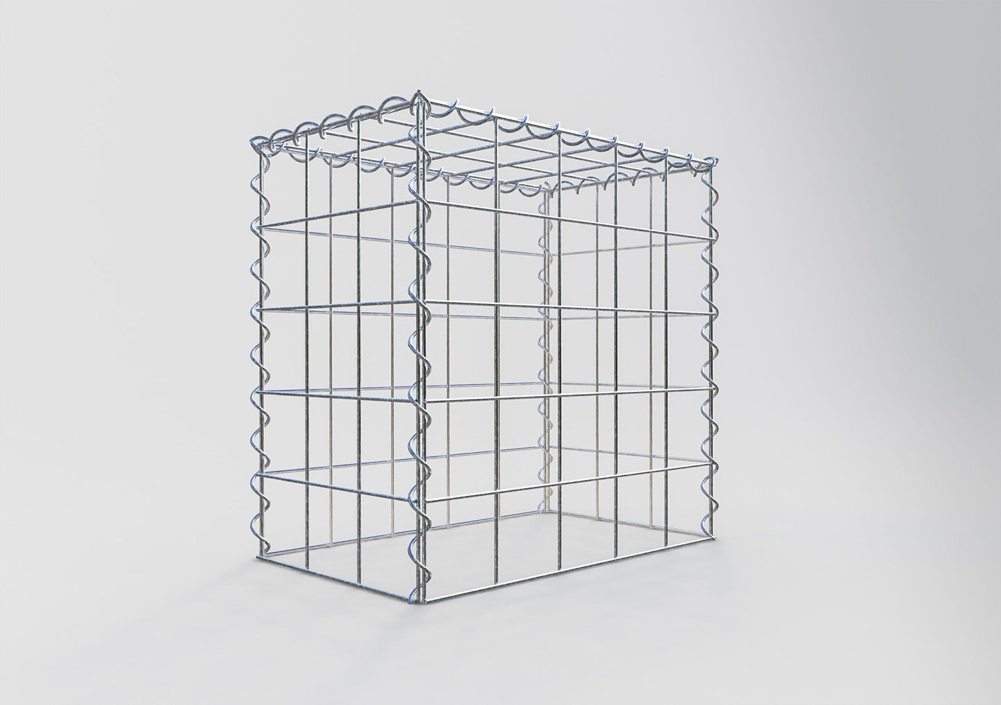 Gabion rapporté type 3 50 cm x 50 cm x 30 cm (L x H x P), mailles 10 cm x 10 cm, spirale