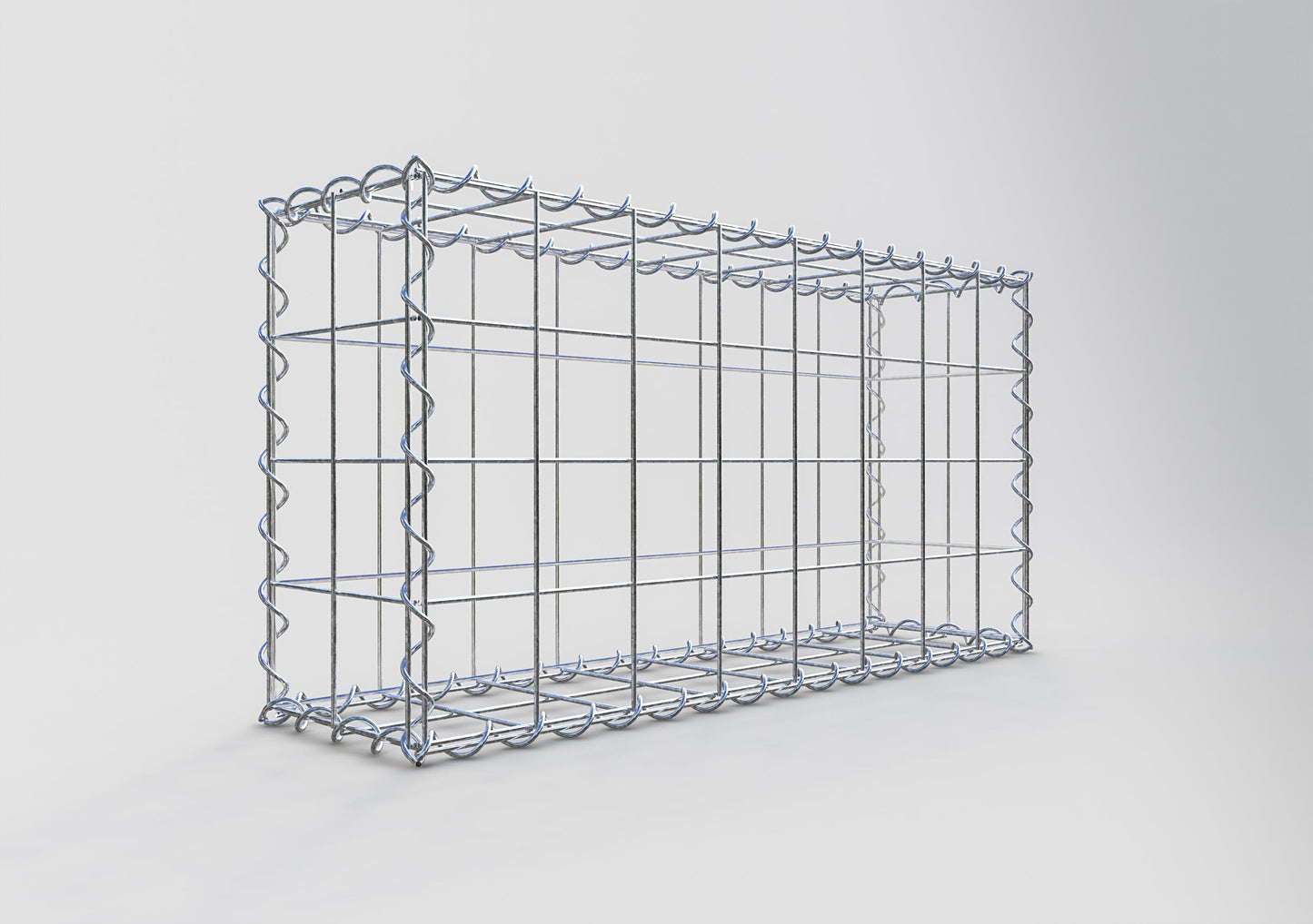 Gabion 80 cm x 40 cm x 20 cm (L x H x P), mailles 10 cm x 10 cm, spirale