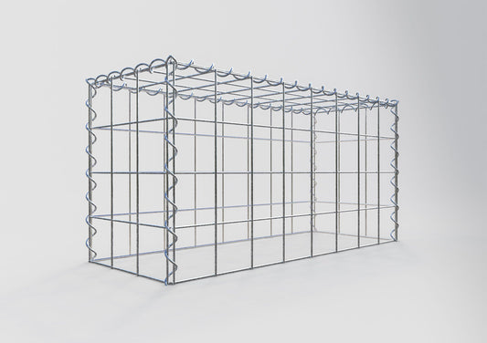 Extra gabion typ 3 80 cm x 40 cm x 30 cm (L x H x D), maskstorlek 10 cm x 10 cm, spiral