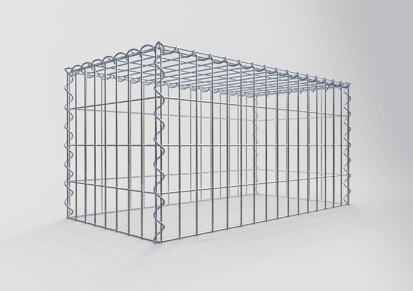 Gabion rapporté type 3 80 cm x 40 cm x 40 cm (L x H x P), mailles 5 cm x 10 cm, spirale