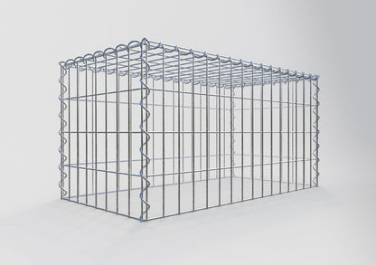 Gabion rapporté type 3 80 cm x 40 cm x 40 cm (L x H x P), mailles 5 cm x 10 cm, spirale