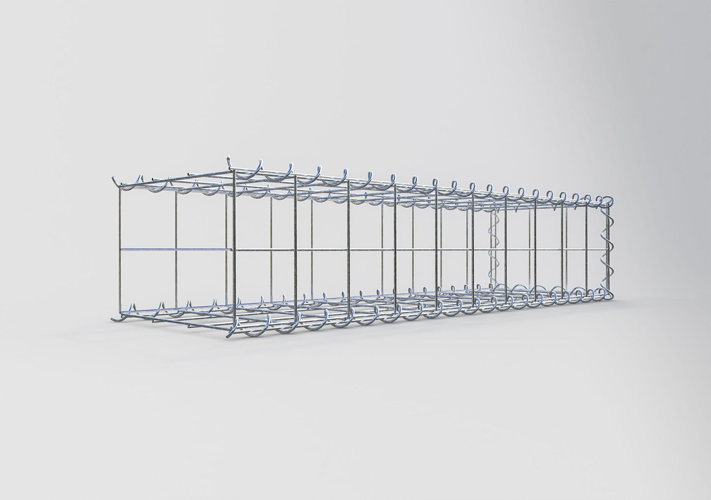 Gavión complementario tipo 2 100 cm x 20 cm x 30 cm (L x A x P), malla 10 cm x 10 cm, espiral