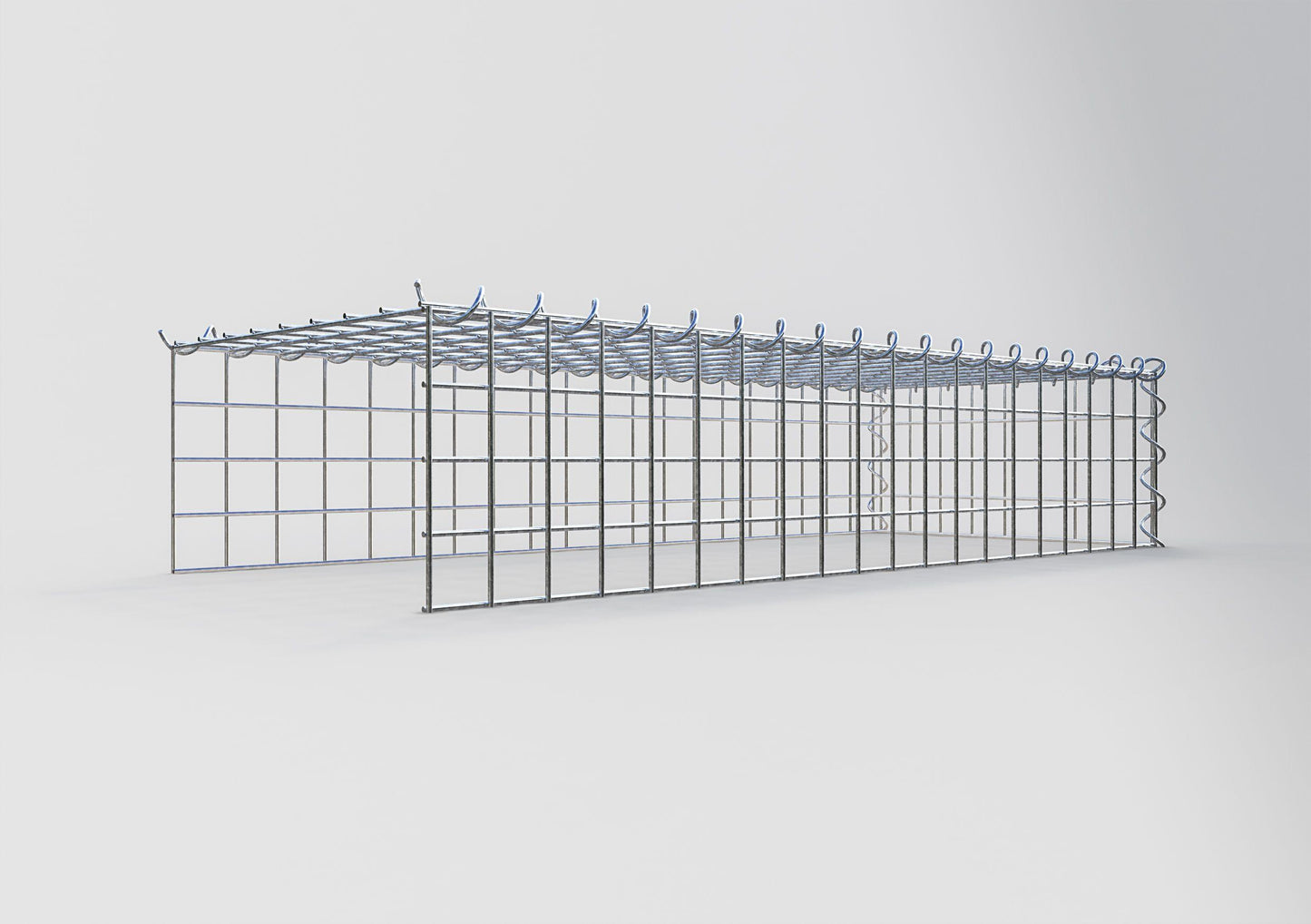 Gavión complementario tipo 4 100 cm x 20 cm x 40 cm (L x A x P), malla 5 cm x 5 cm, espiral