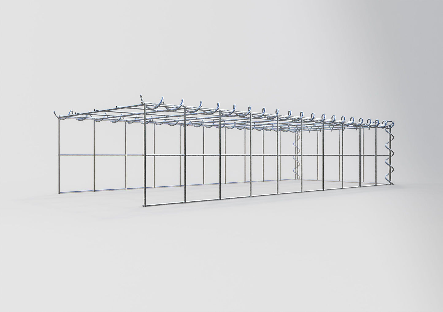 Opvokset gabion type 4 100 cm x 20 cm x 40 cm (L x H x D), maskestørrelse 10 cm x 10 cm, spiral