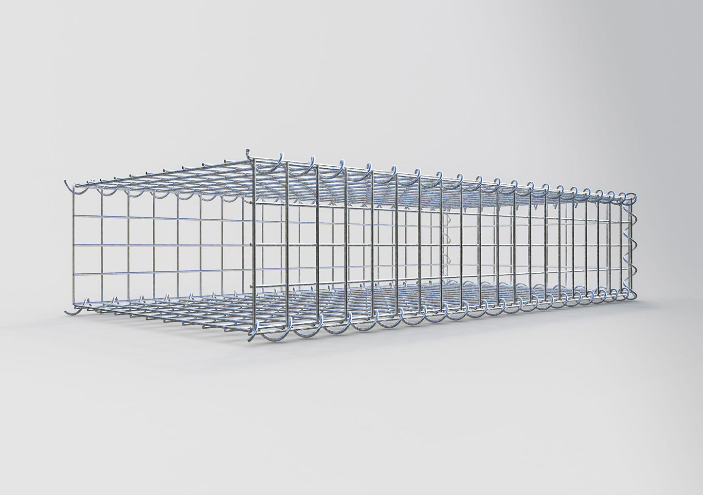 Gavión complementario tipo 2 100 cm x 20 cm x 50 cm (L x A x P), malla 5 cm x 5 cm, espiral