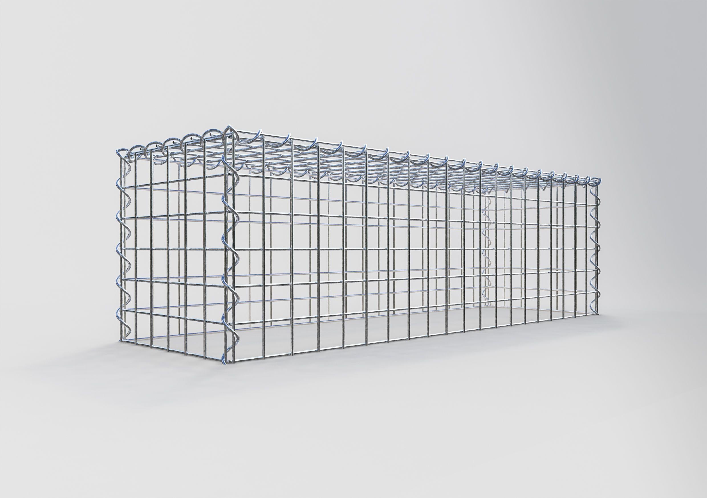 Grown-on gabion type 3 100 cm x 30 cm x 30 cm (L x H x D), mesh size 5 cm x 5 cm, spiral