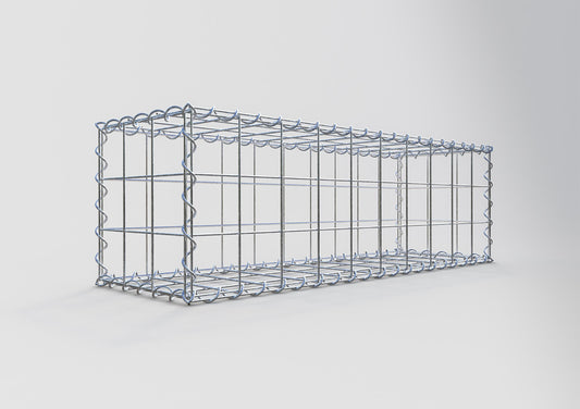 Schanskorf 100 cm x 30 cm x 30 cm (L x H x D), maaswijdte 10 cm x 10 cm, spiraalvormig