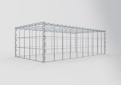 Anbaugabione Typ 3 100 cm x 30 cm x 50 cm (L x H x T), Maschenweite 10 cm x 10 cm, Spirale