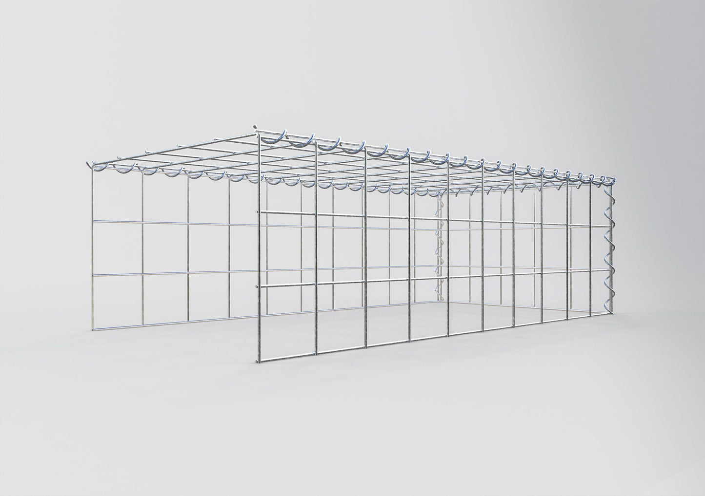 Extra gabion typ 4 100 cm x 30 cm x 50 cm (L x H x D), maskstorlek 10 cm x 10 cm, spiral