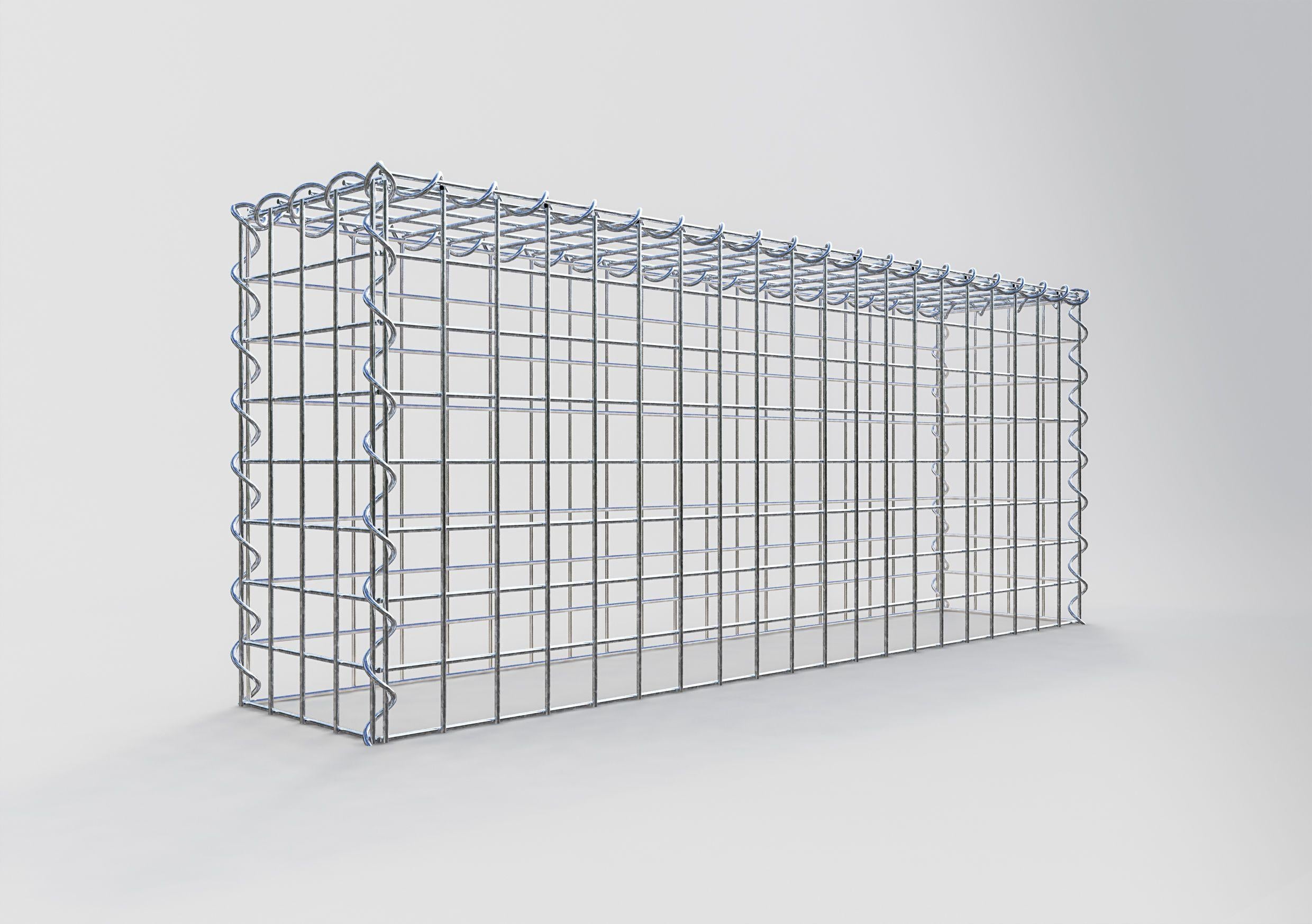 Gabion rapporté type 3 100 cm x 40 cm x 20 cm (L x H x P), mailles 5 cm x 5 cm, spirale