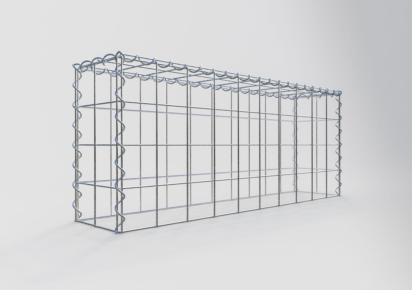 Gavión complementario tipo 3 100 cm x 40 cm x 20 cm (L x A x P), malla 10 cm x 10 cm, espiral