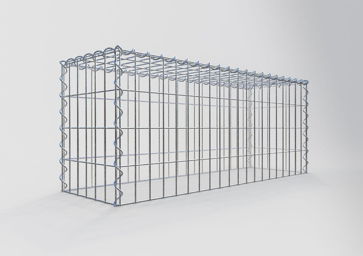 Gavión complementario tipo 3 100 cm x 40 cm x 30 cm (L x A x P), malla 5 cm x 10 cm, espiral