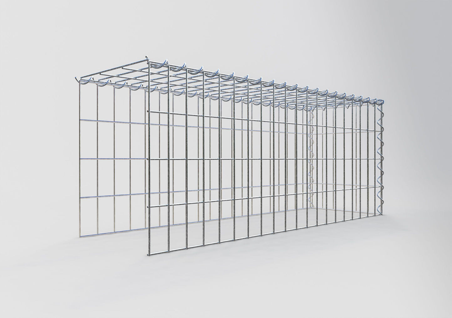 Gabbione aggiuntivo tipo 4 100 cm x 40 cm x 30 cm (L x H x P), maglia 5 cm x 10 cm, spirale