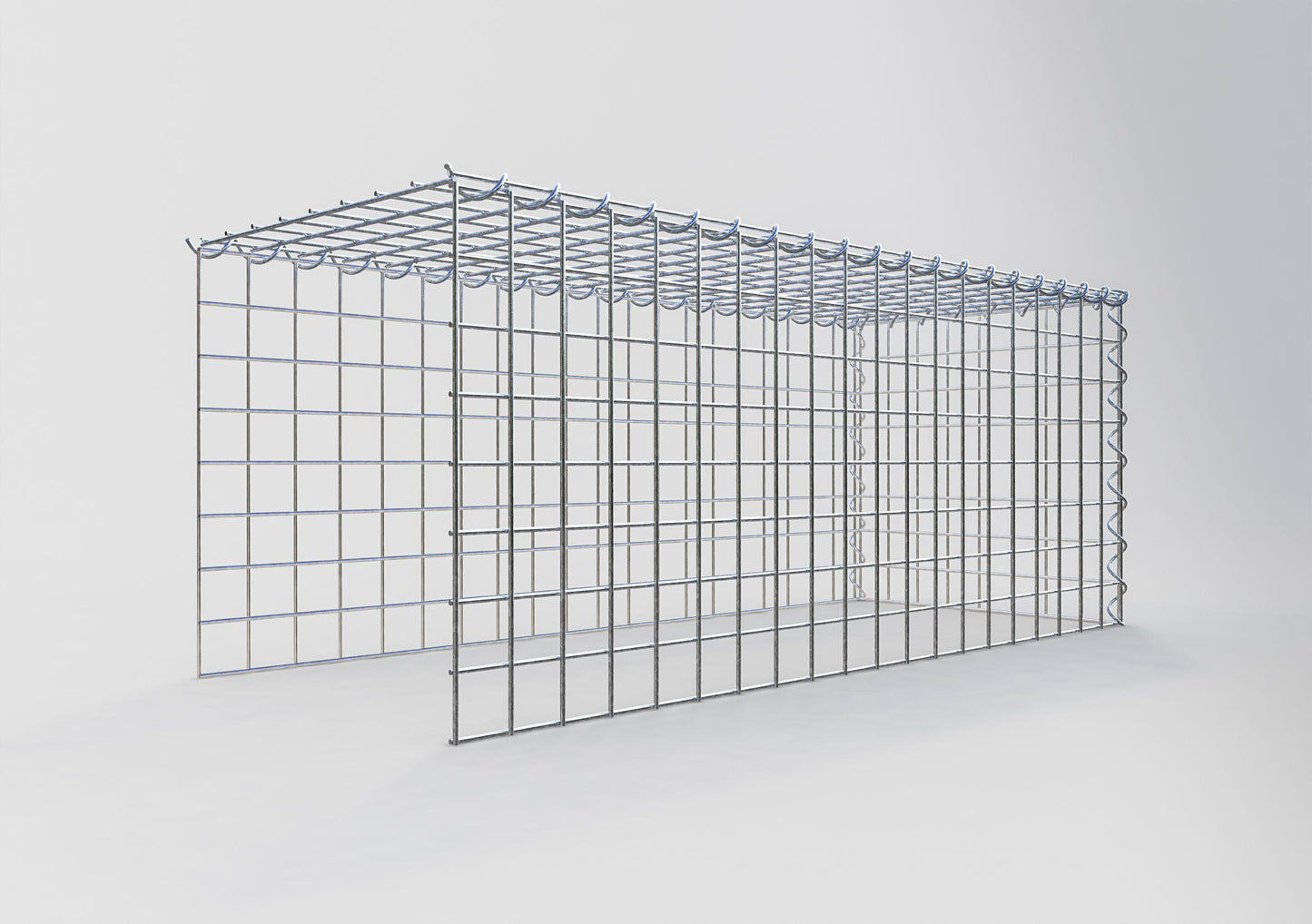 Gavión complementario tipo 4 100 cm x 40 cm x 40 cm (L x A x P), malla 5 cm x 5 cm, espiral