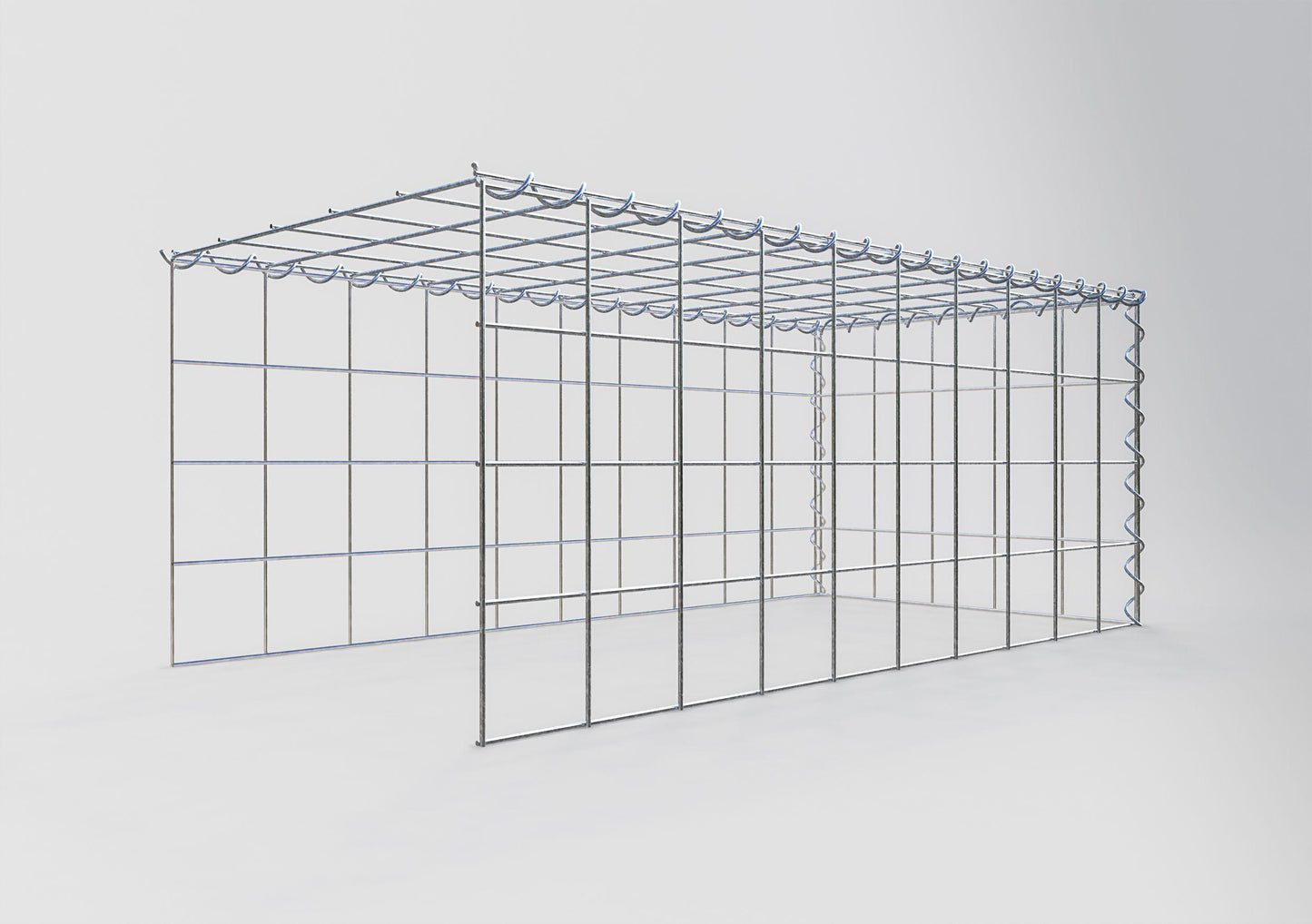 Gabbione aggiuntivo tipo 4 100 cm x 40 cm x 50 cm (L x A x P), maglia 10 cm x 10 cm, spirale