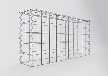 Anbaugabione Typ 3 100 cm x 50 cm x 20 cm (L x H x T), Maschenweite 10 cm x 10 cm, Spirale