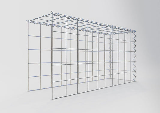 Anbaugabione Typ 4 100 cm x 50 cm x 30 cm (L x H x T), Maschenweite 10 cm x 10 cm, Spirale