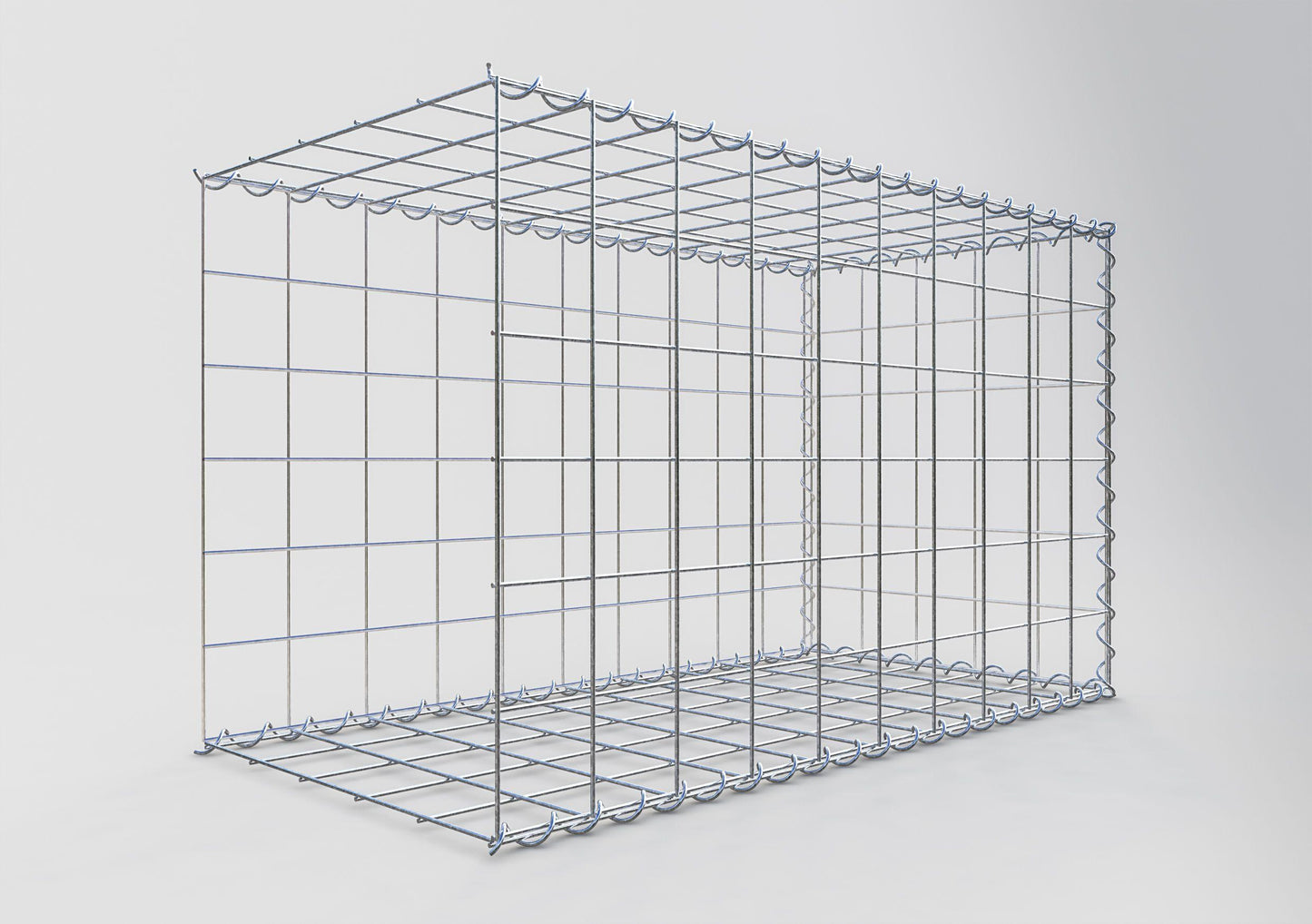 Grown-on gabion type 2 100 cm x 60 cm x 50 cm (L x H x D), mesh size 10 cm x 10 cm, spiral