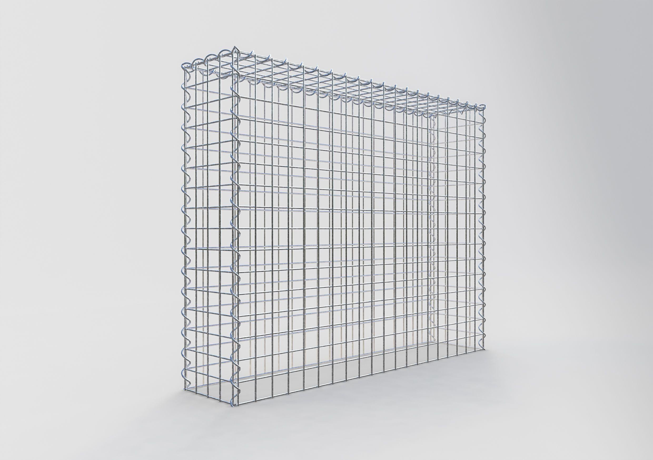 Grown-on gabion type 3 100 cm x 80 cm x 30 cm (L x H x D), mesh size 5 cm x 5 cm, spiral