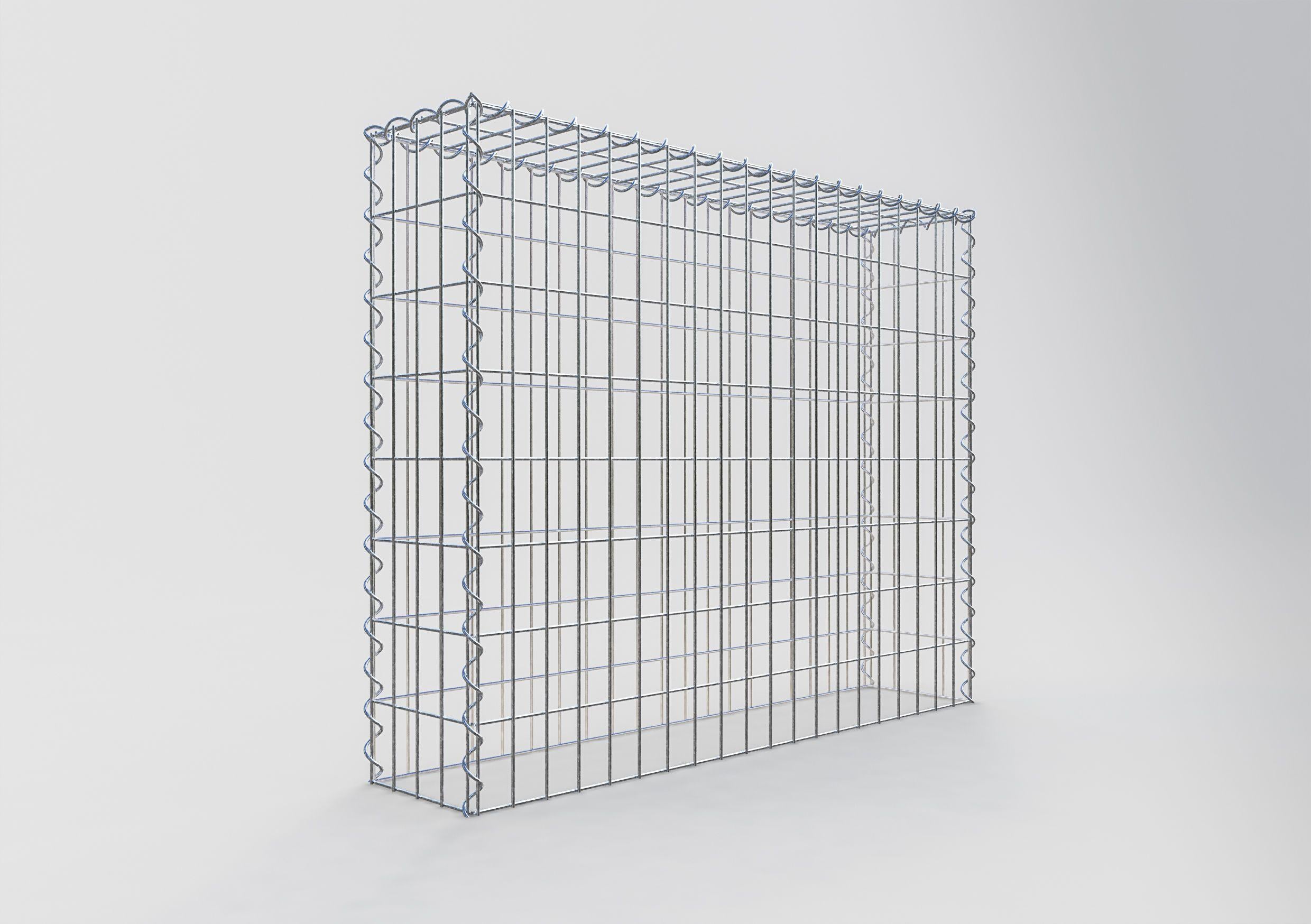 Grown-on gabion type 3 100 cm x 80 cm x 20 cm (L x H x D), mesh size 5 cm x 10 cm, spiral