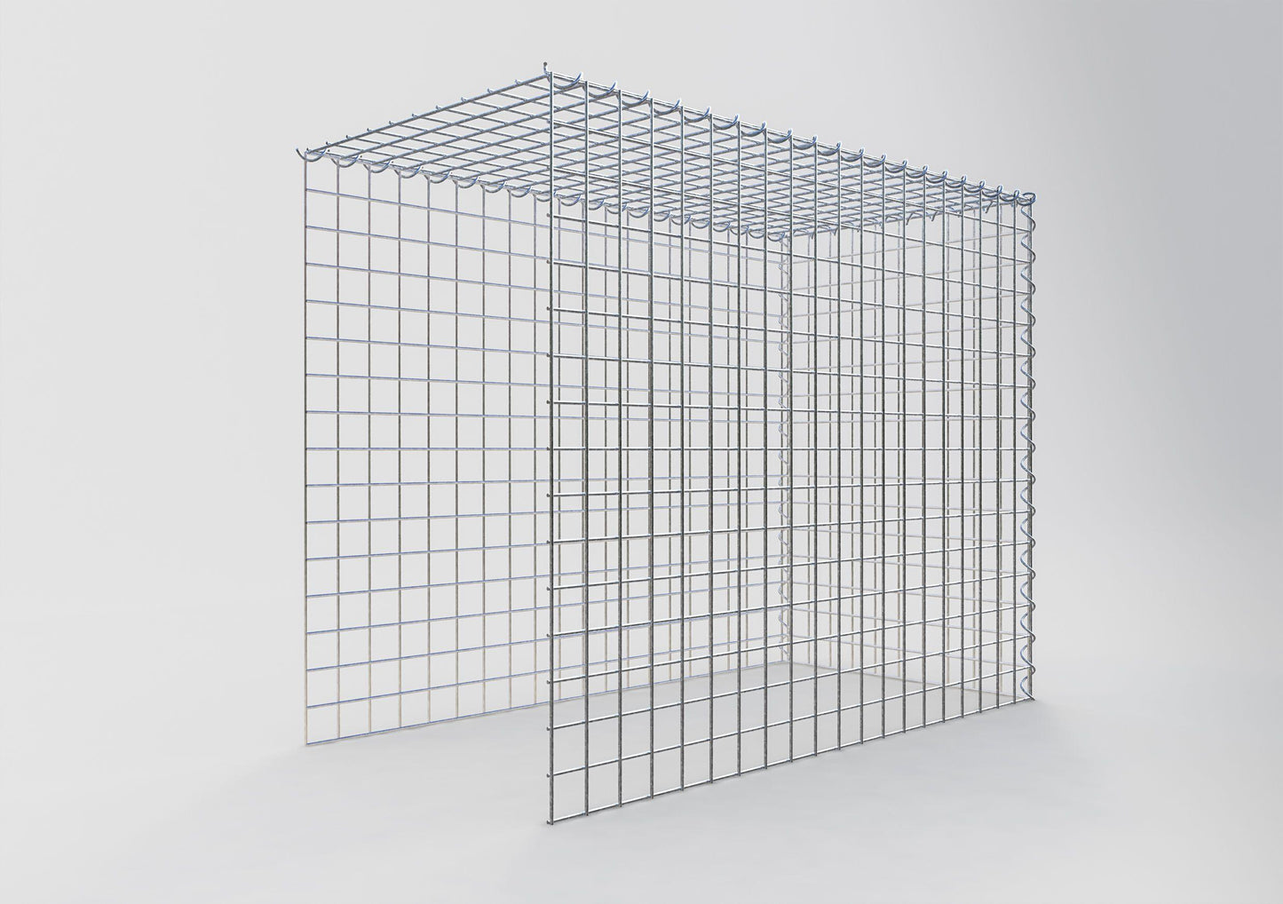 Grown-on gabion type 4 100 cm x 80 cm x 50 cm (L x H x D), mesh size 5 cm x 5 cm, spiral