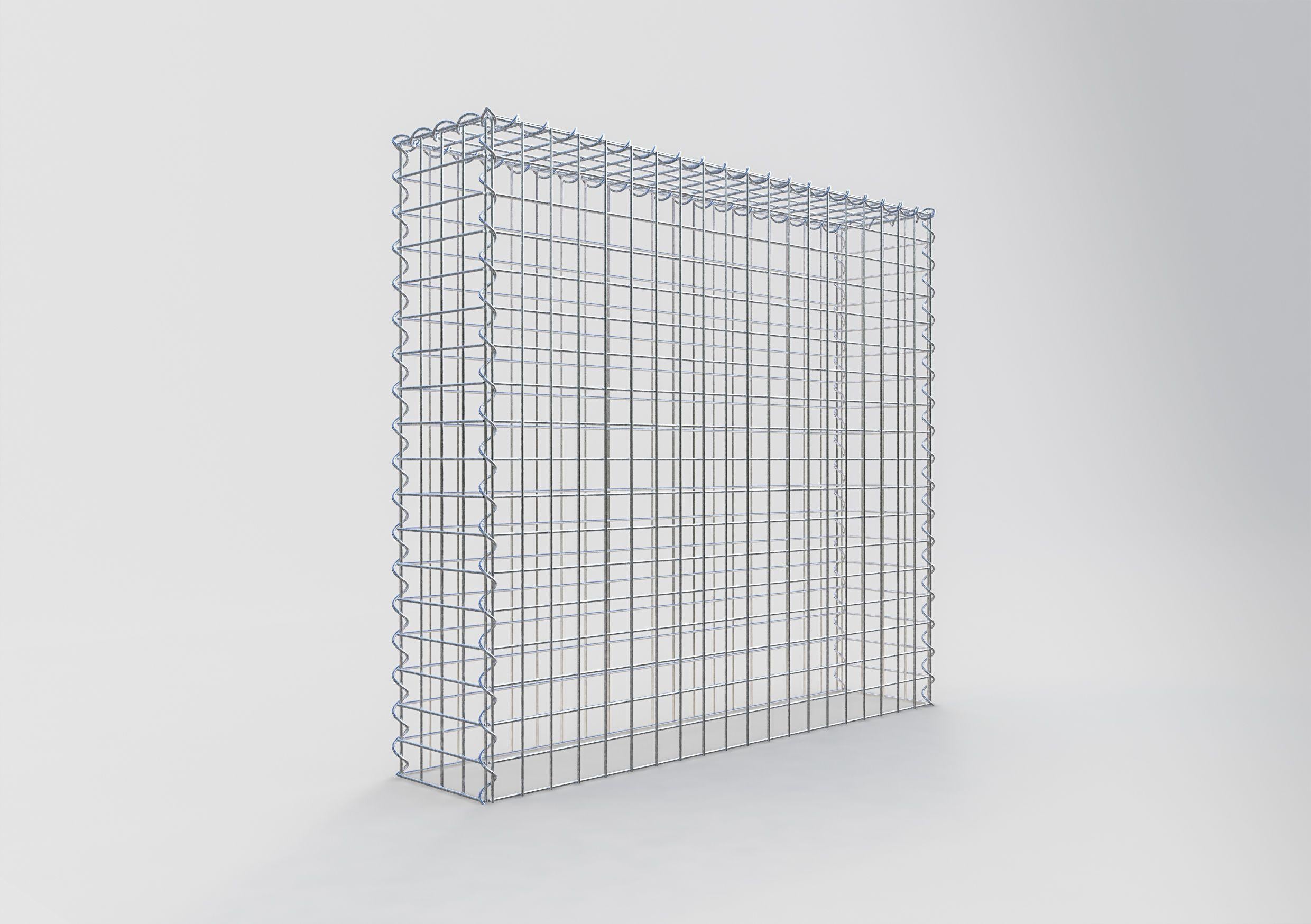 Grown-on gabion type 3 100 cm x 90 cm x 20 cm (L x H x D), mesh size 5 cm x 5 cm, spiral