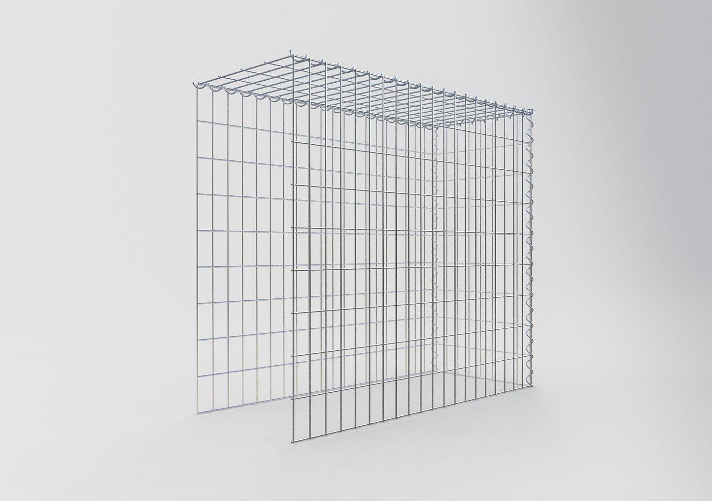 Add-on schanskorf type 4 100 cm x 90 cm x 40 cm (L x H x D), maaswijdte 5 cm x 10 cm, spiraalvormig